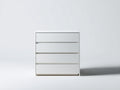 Cómodas de dormitorio melamina 100x45x85 cm - blanco mate - diseño moderno con 4 cajones