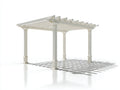 Pérgola de jardín - Aluminio 350 x 300 x 270 cm - Blanco marfil - Para terraza y patio - Estilo clásico con columnas ornamentales
