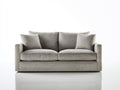 Sofás lineales - Tapizado de tela texturizada 190 x 91 x 84 cm - Gris beige - Para salón - Sofá de 2 plazas de diseño contemporáneo