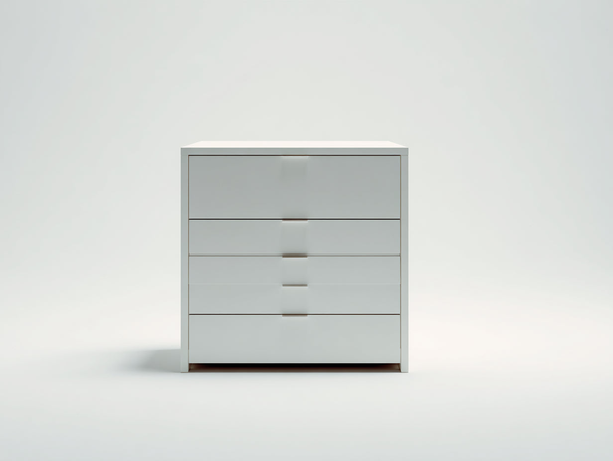 Cómodas de madera de ingeniería 80x40x95 cm - blanco - 4 cajones y diseño moderno