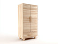 Armarios de dormitorio melamina efecto madera 100x55x180 cm - roble claro - diseño moderno con 2 puertas y 1 cajón
