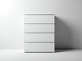 Cómoda alta de tablero de madera 70 x 42 x 92 cm - blanca - 4 cajones para dormitorio y recibidor - diseño moderno compacto
