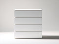 Cómodas de cuatro cajones - madera manufacturada 80 x 40 x 92 cm - blanco - para dormitorio - diseño moderno sin tiradores