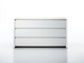 Cómoda de tablero de madera 100 x 42 x 78 cm - blanca - 3 cajones para dormitorio y recibidor - diseño moderno